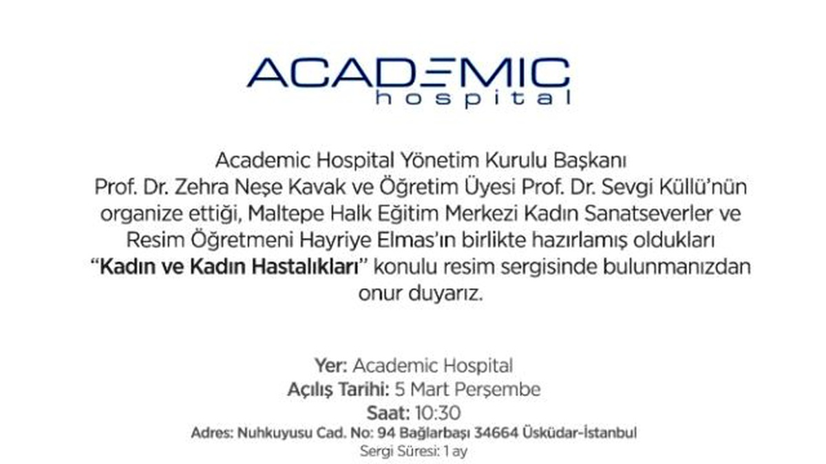 Kadınlar Gününde Kadın Hastalıkları Tuvale Yansıtılacak