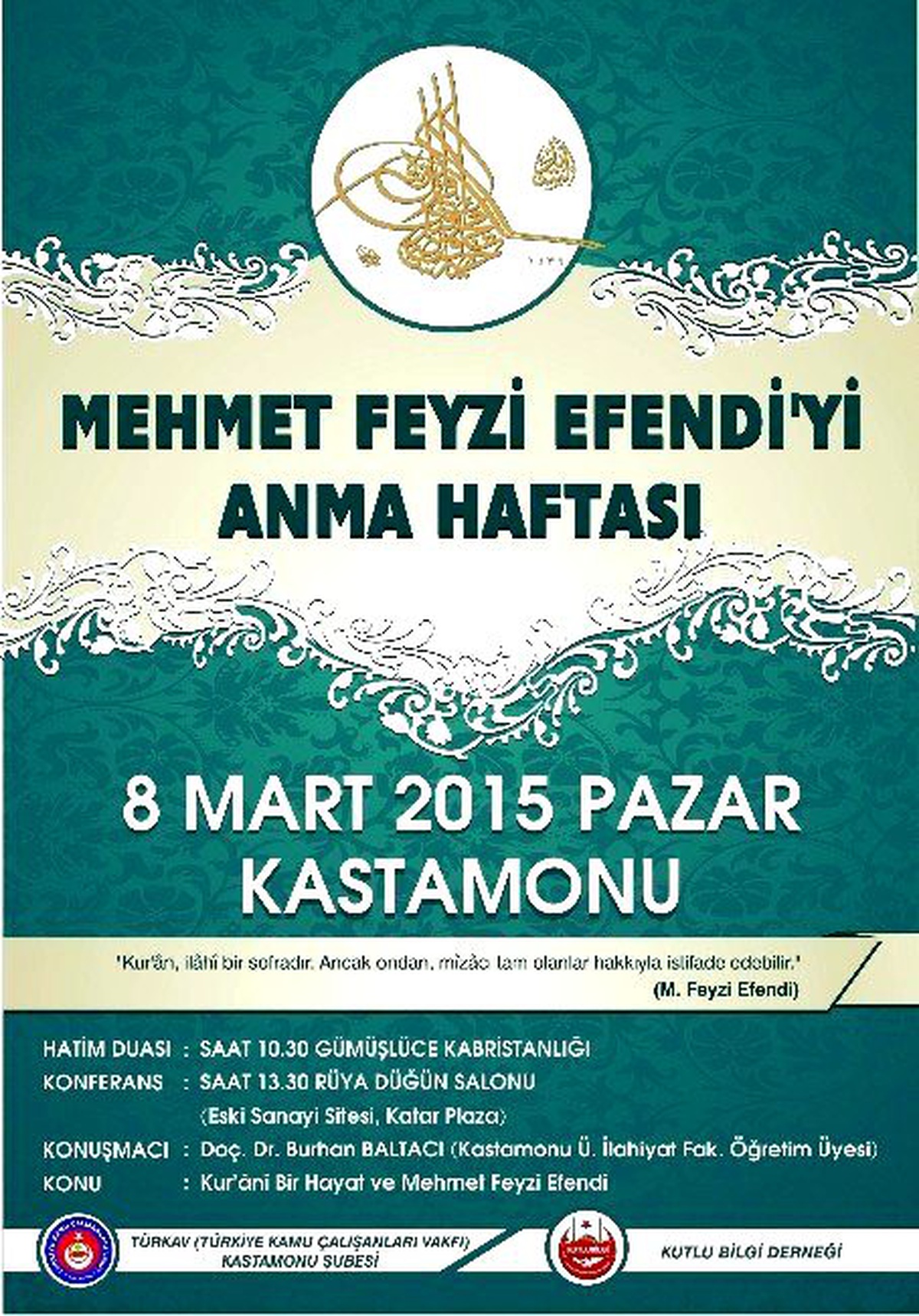 Mehmet Feyzi Efendi, Kabri Başında Anılacak