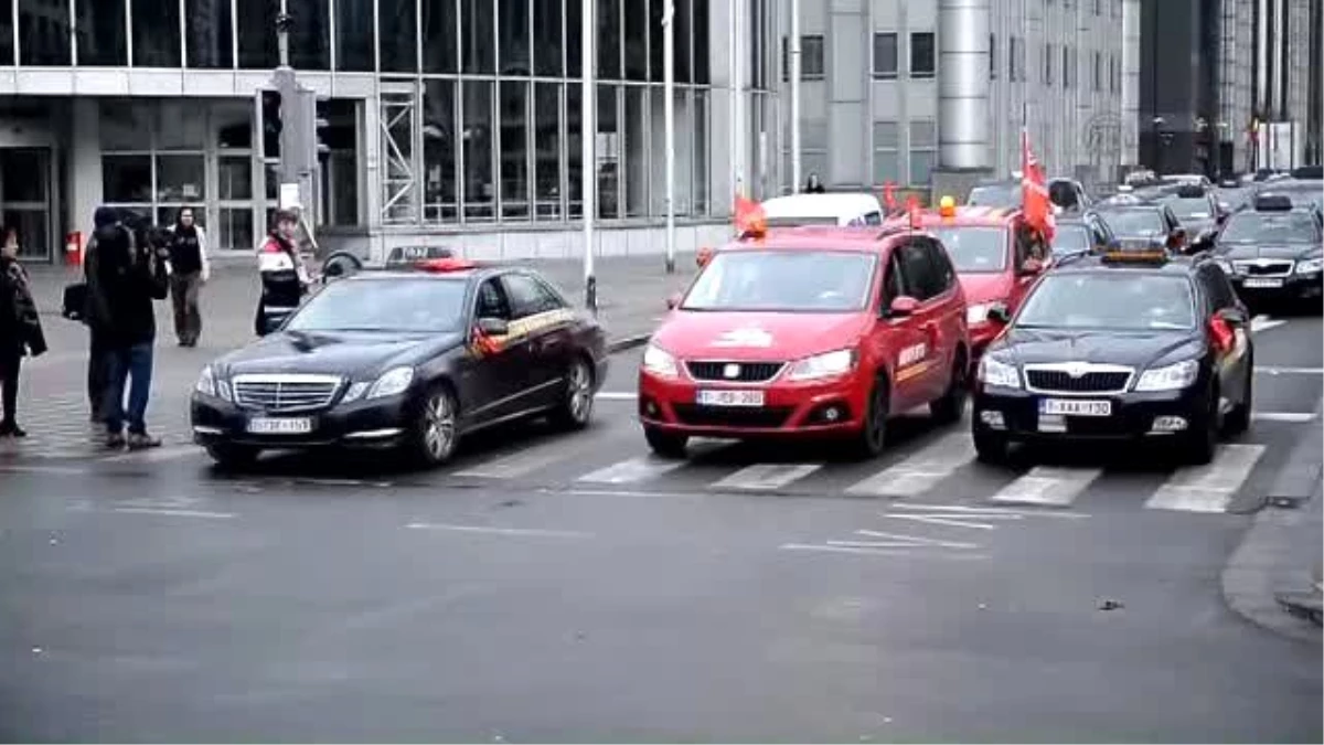 Taksiciler Eylem Yaptı