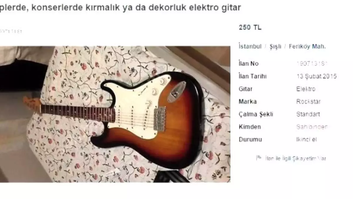 Sahibinden Kırmalık Gitar, Sahibi Öyle Diyor !