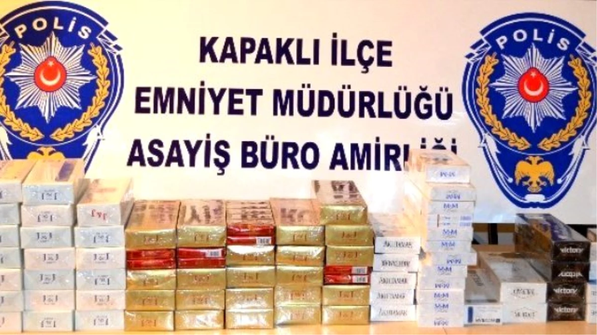 Evden Bin Paket Kaçak Sigara Çıktı