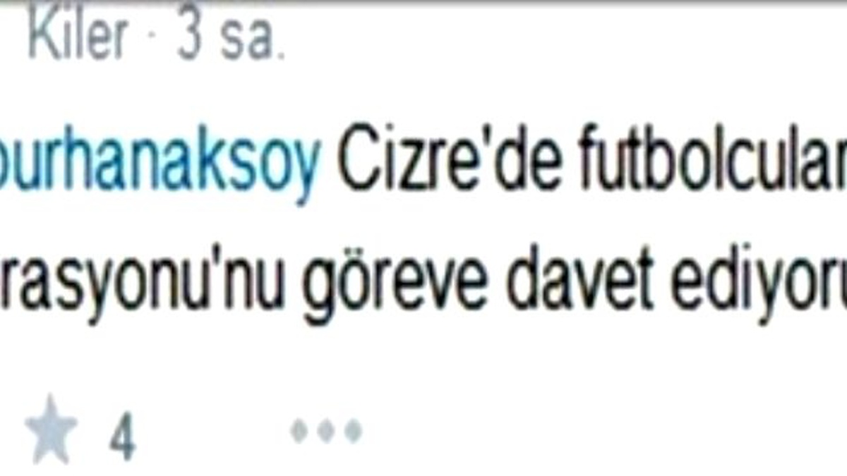 Tatvan Gb\'li Futbolculara Cizre\'de Saldırıya Tepki Yağdı