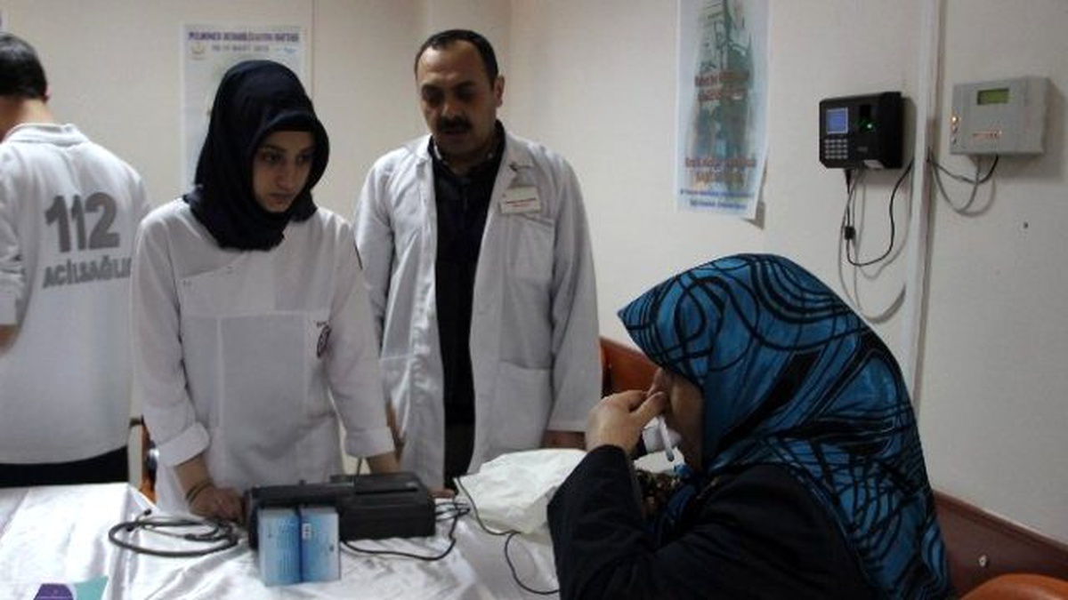 Hastaneye Gelenlere Solunum Testi Yapıldı