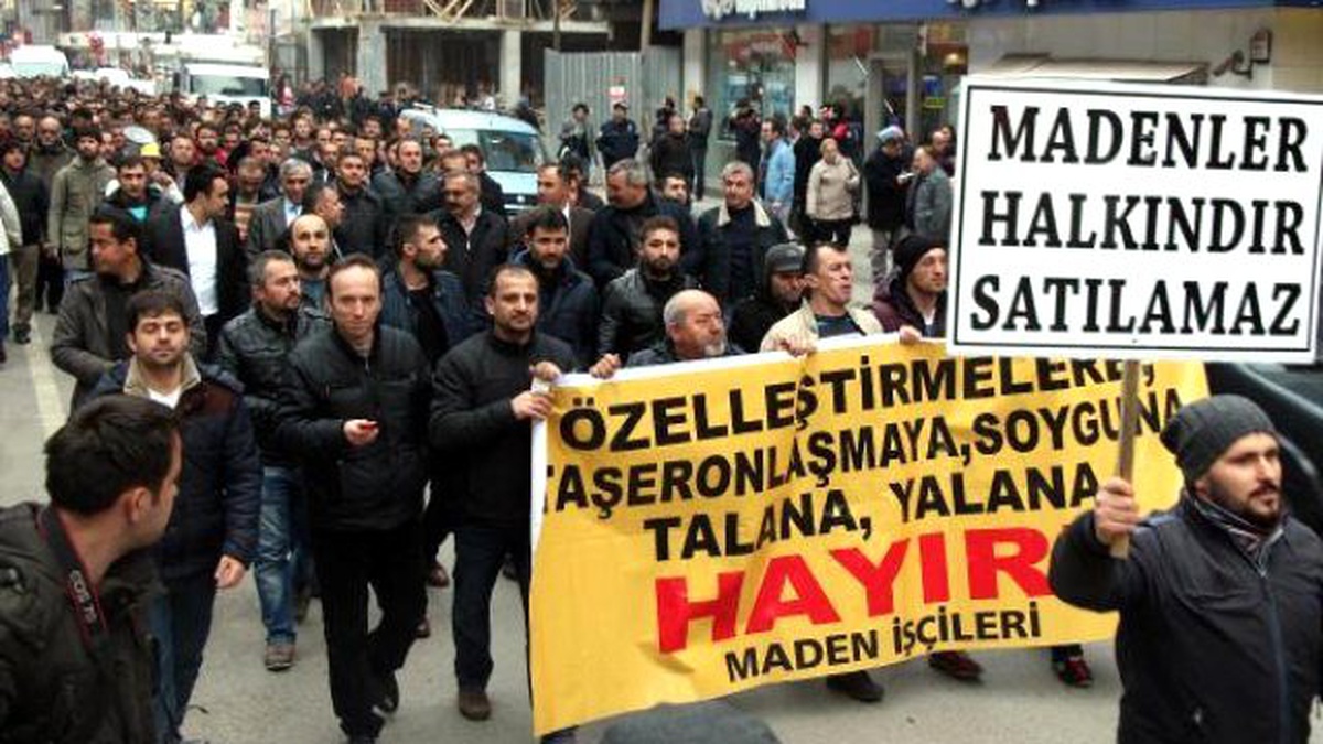 Zonguldak\'ta Maden İşçileri Yürüdü