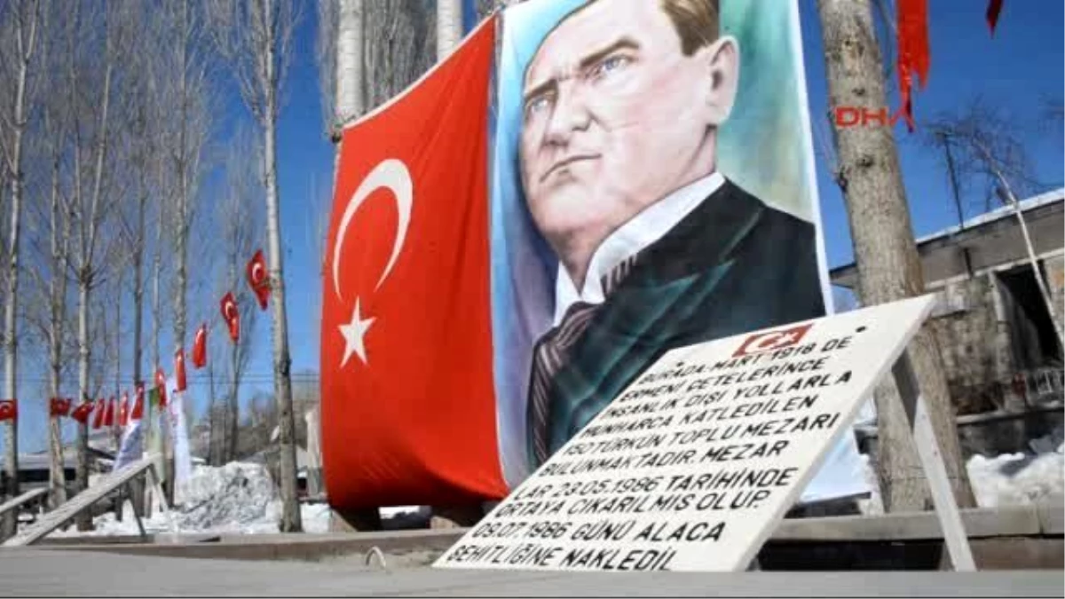 Erzurum Alaca\'da 97 Yıl Önce Katledilen 278 Türk Anıldı