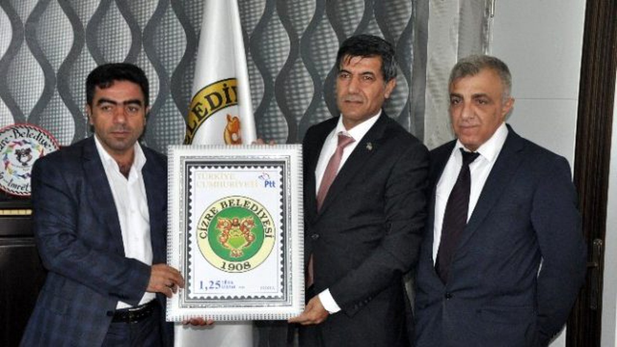 Şırnak PTT Başmüdürlüğü, Cizre Belediyesi\'ne Kurumsal Pul Bastırdı