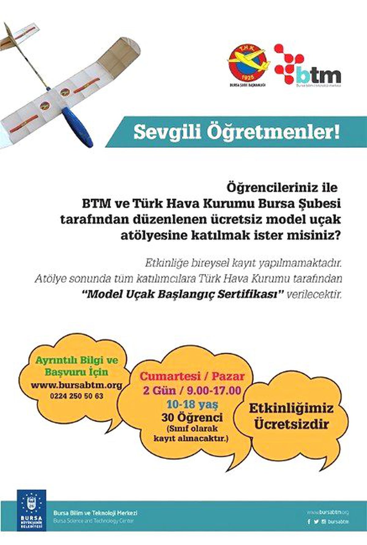 BTM\'de Model Uçak Atölyesi
