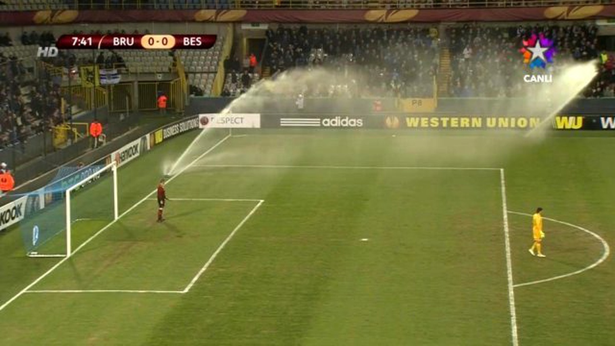 Brugge - Beşiktaş Maçında Fıskiye Duraksaması