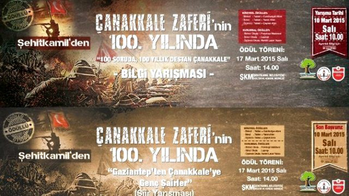 Şehitkamil\'den Çanakkale Zaferi Etkinliklerine Davet