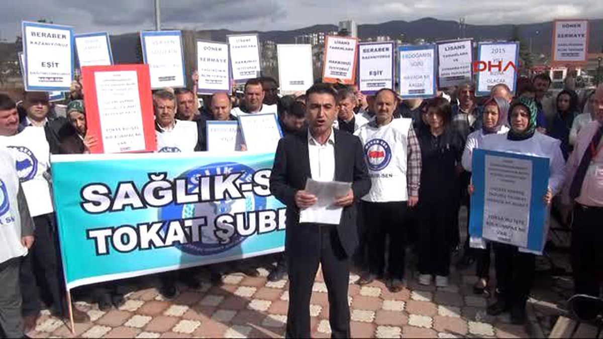 Tokat\'ta Sağlık Çalışanları Eylem Yaptı