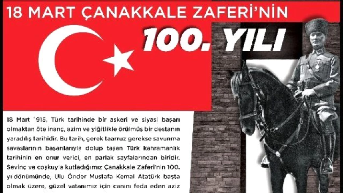 Çanakkale Zaferi 100. Yılında Edremit\'te Törenlerle Kutlanacak