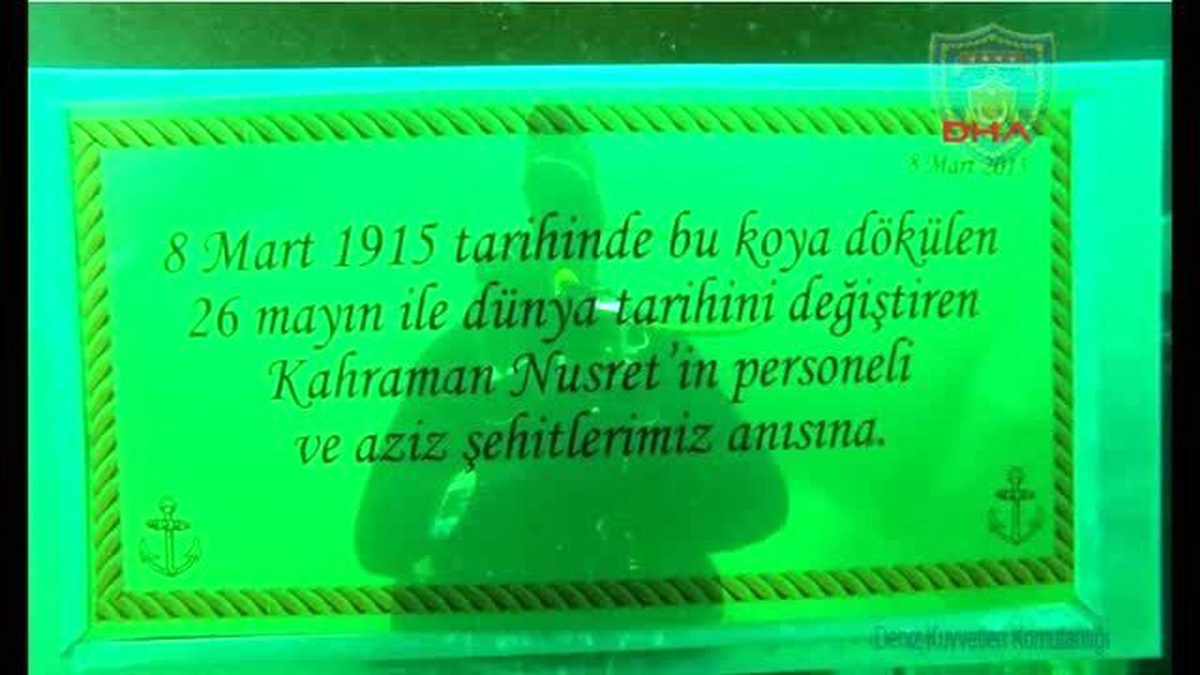 Nusret Personeli Anısına Türk Bayrağı Desenli Temsili Bir Mayın Döşendi