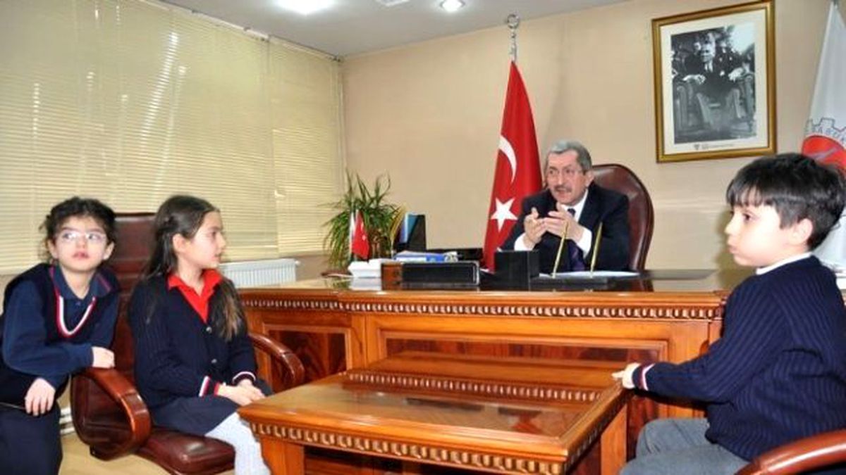 Ted Koleji Öğrencilerinden Başkan Vergili\'ye Ziyaret