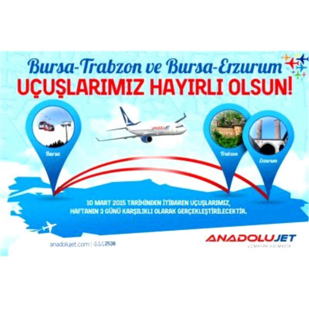 Anadolujet\'in Bursa - Erzurum ve Bursa – Trabzon Hat Açılışları Devlet Erkânının Katılımı ile...