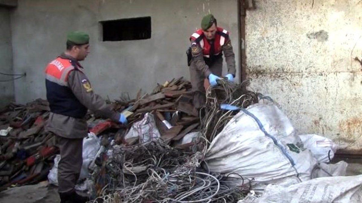 Kablo Hırsızlarına Yönelik Operasyon Jandarma Kamerasında
