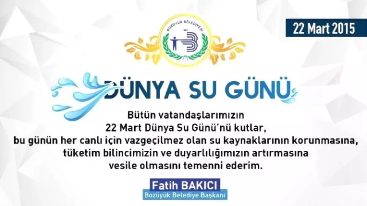 22 Mart Dünya Su Günü