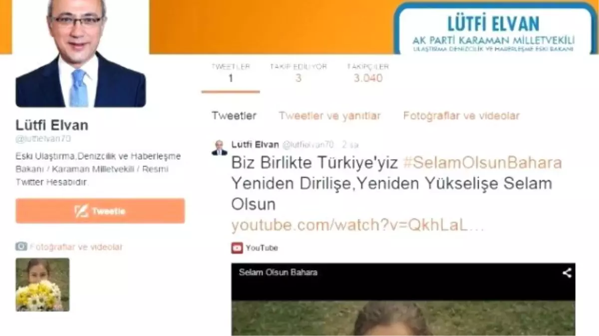 Lütfi Elvan İlk Tweet\'ini Attı