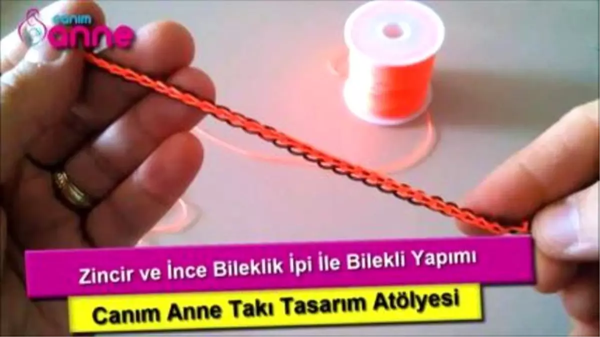 Zincir ve İnce Bileklik İpi ile Bilekli Yapımı