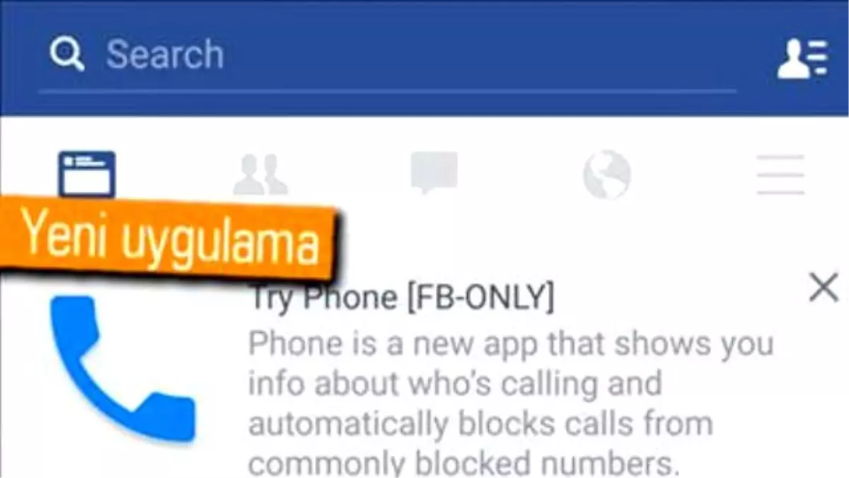 Facebook, Android İçin \'Arama\' Uygulamasını Test Ediyor