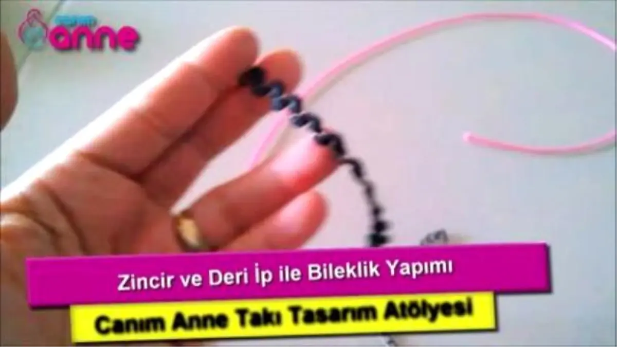 Zincir ve Deri İp ile Bileklik Yapımı