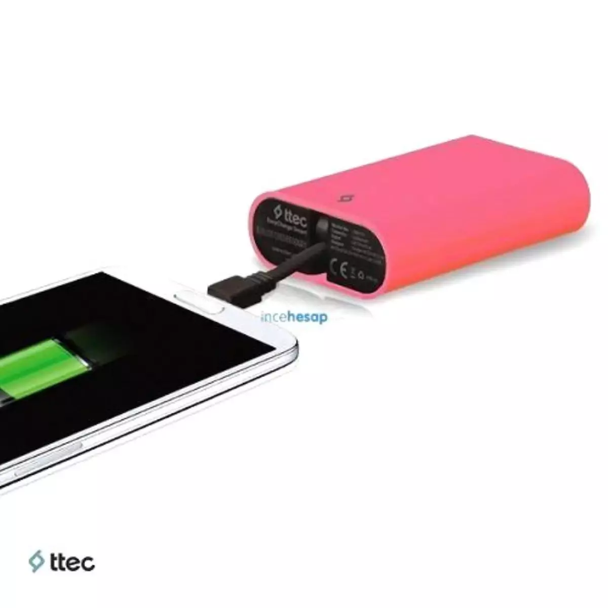 Ttec Easysharge Smart Taşınabilir Şarj Cihazı 5600mah Pembe