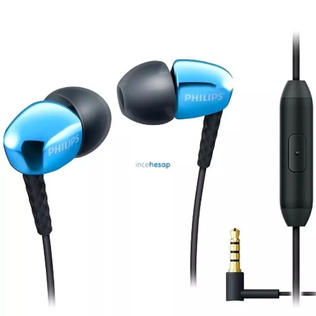 Philips She3905bl/00 Mavi Mikrofonlu Kulakiçi Kulaklık