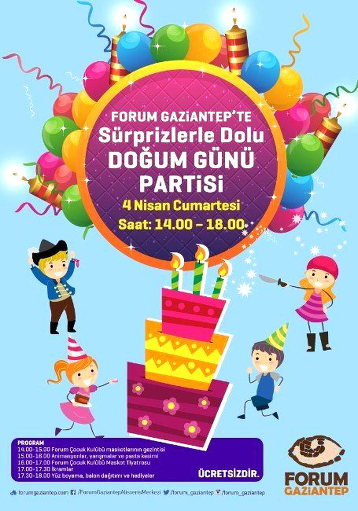 Doğum Günü Mumlarını Üflemek İçin Haydi Forum Gaziantep\'e