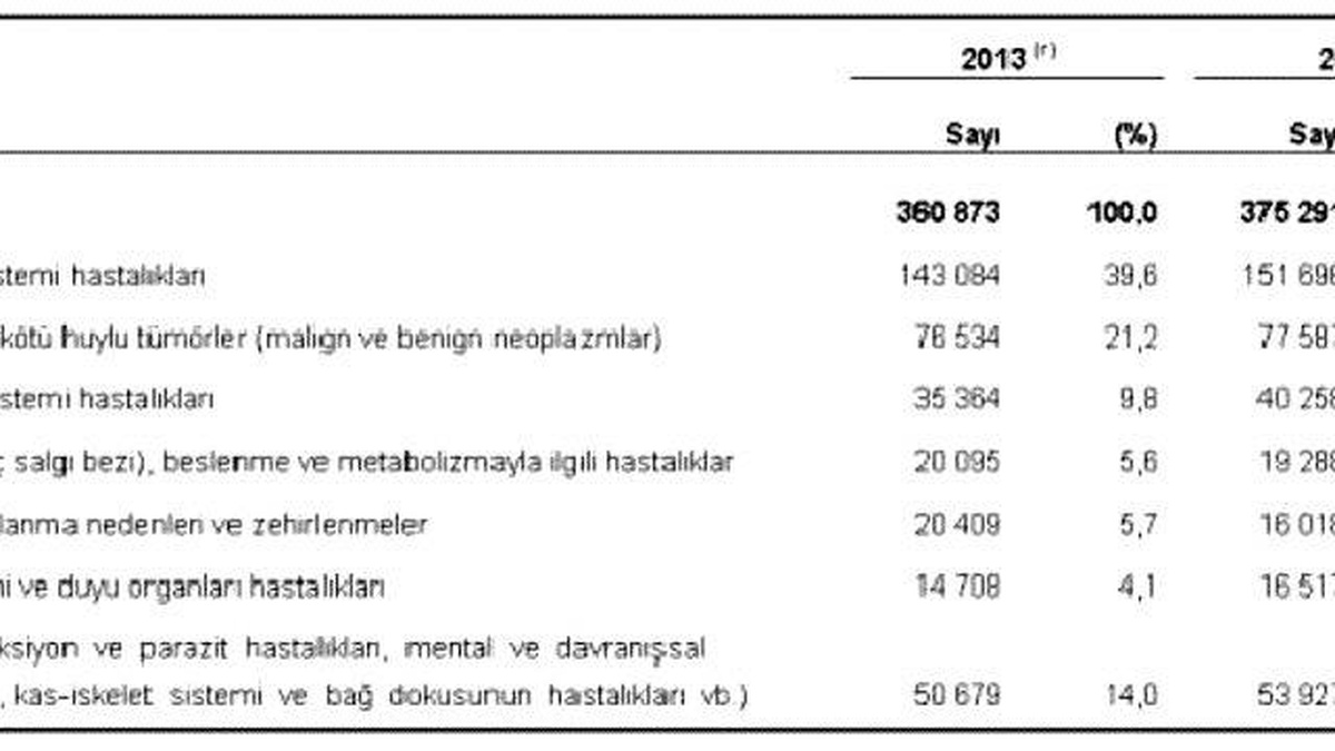 Türkiye\'de Ölümlerin Yüzde 60\'dan Fazlası Kalp ve Kanserden