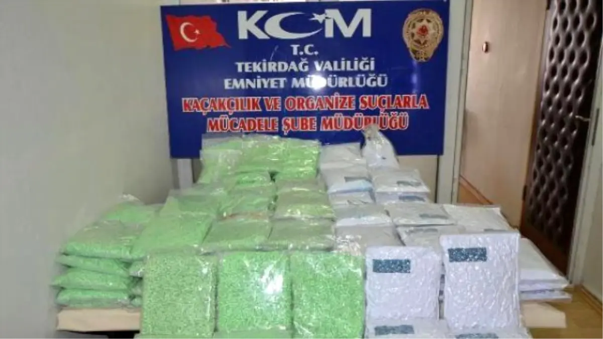 Tekirdağ\'da 800 Bin Ecstasy Hap Ele Geçirildi