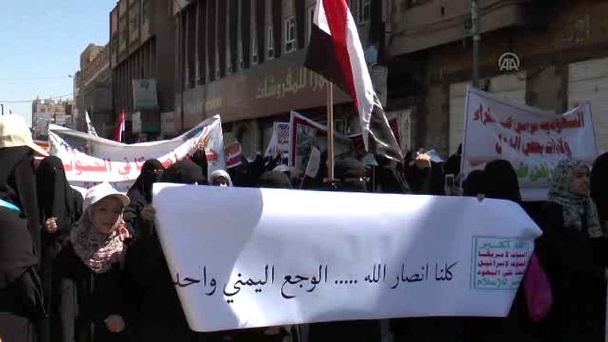 Yemen'deki 'Kararlılık Fırtınası' Operasyonu Protesto Edildi