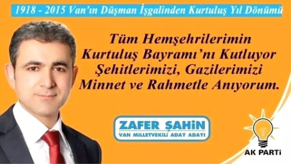 Ak Partili Şahin\'den Kurtuluş Mesajı