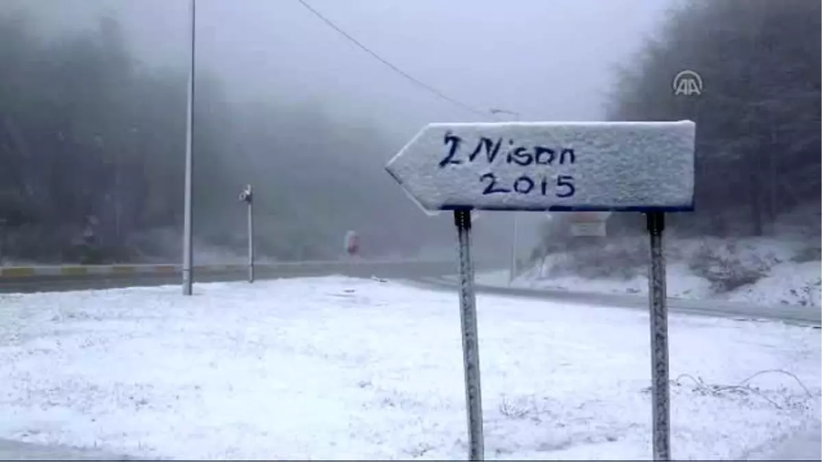 Bolu Dağı\'nda Kar Yağışı ve Sis