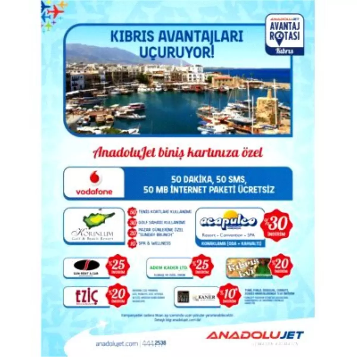 Anadolujet Avantaj Rotası\'na Yavru Vatan ile Devam Ediyor