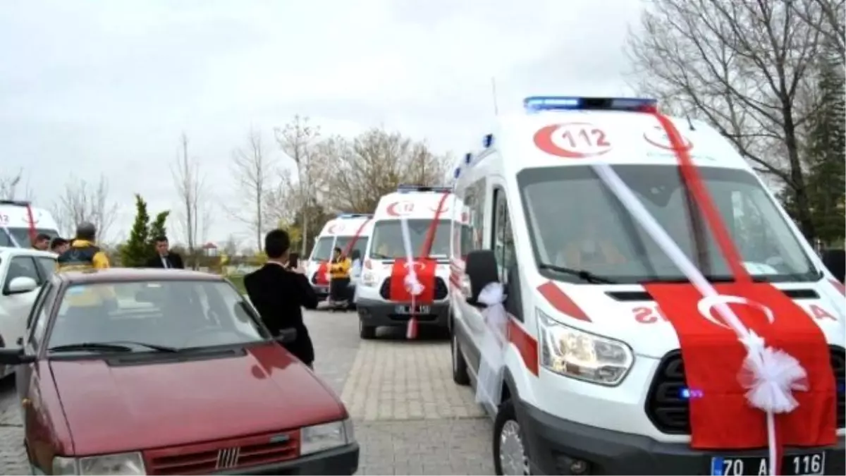 Karaman\'a 6 Yeni Ambulans