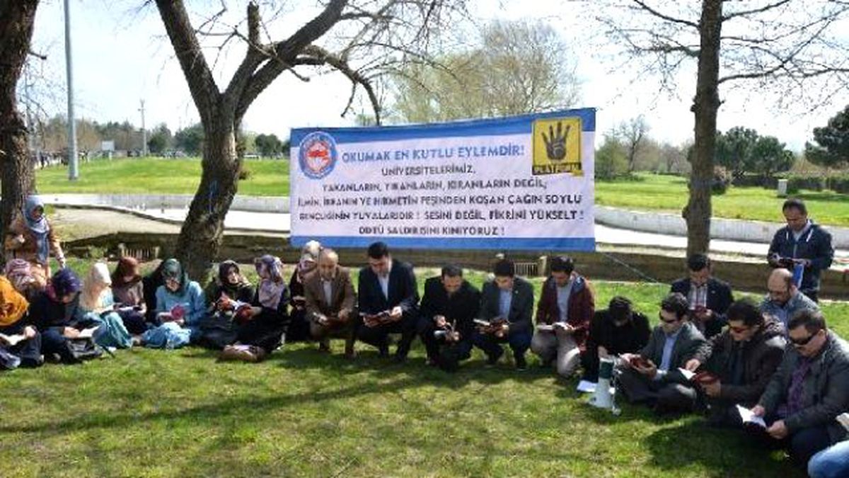 Savcı Kiraz\'ın Şehit Edilmesini Kitap Okuyarak Kınadılar