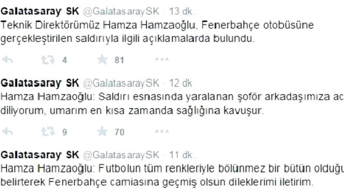 Hamza Hamzaoğlu\'ndan Geçmiş Olsun Mesajı