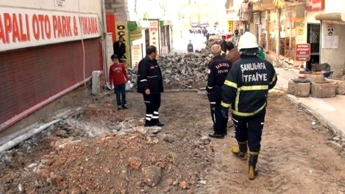 İş Makinesi Doğalgaz Borusunu Patlattı