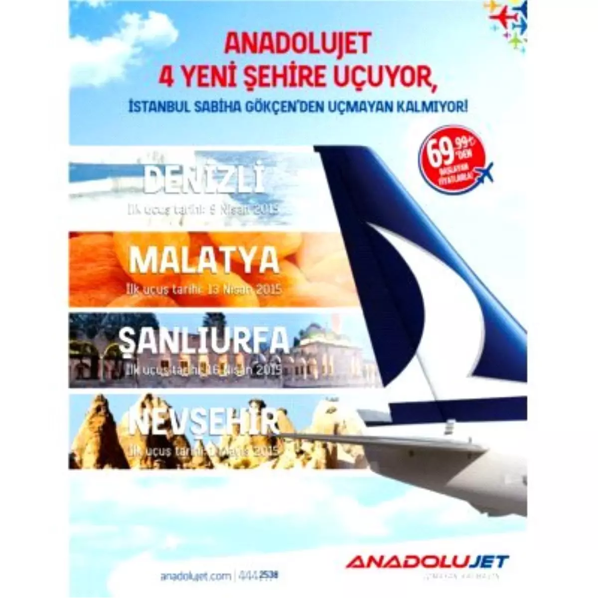 Anadolujet\'ten İstanbul Sabiha Gökçen Çıkışlı Yeni Hatlara Özel Kampanyalar