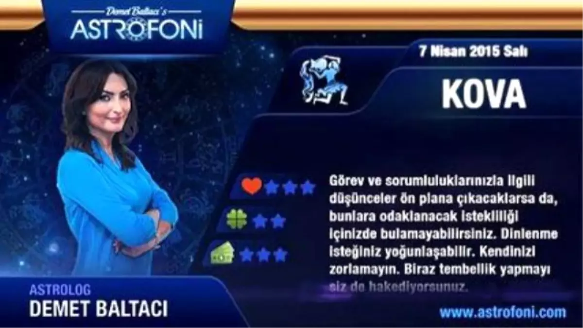 Kova Burcu Günlük Yorumu, Bugün (7 Nisan 2015)