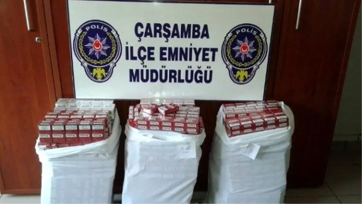 Çarşamba\'da Bin 590 Paket Kaçak Sigara Ele Geçti