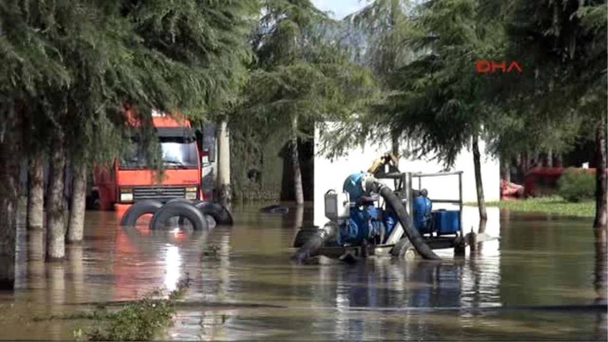 Kocaeli Yağmur Kocaeli\'de Dereleri Taşırdı, Fabrikayı Su Bastı