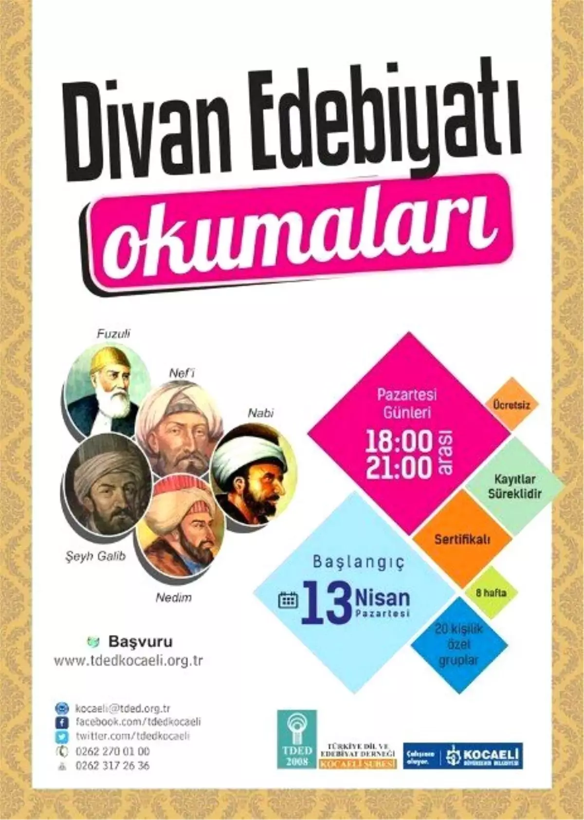 Tded Kocaeli\'de Divan Edebiyatı Okumaları Başlıyor