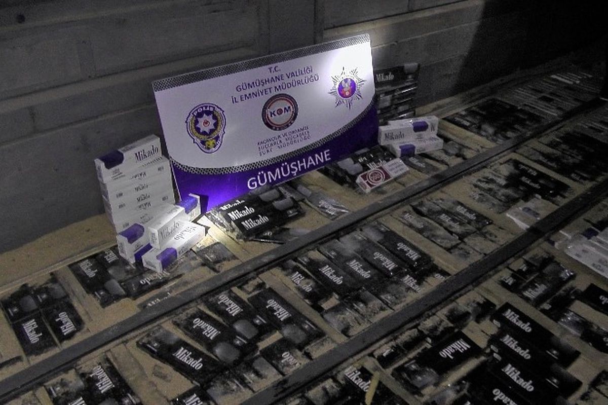 Gümüşhane\'de 17 Bin 950 Paket Kaçak Sigara Ele Geçirildi