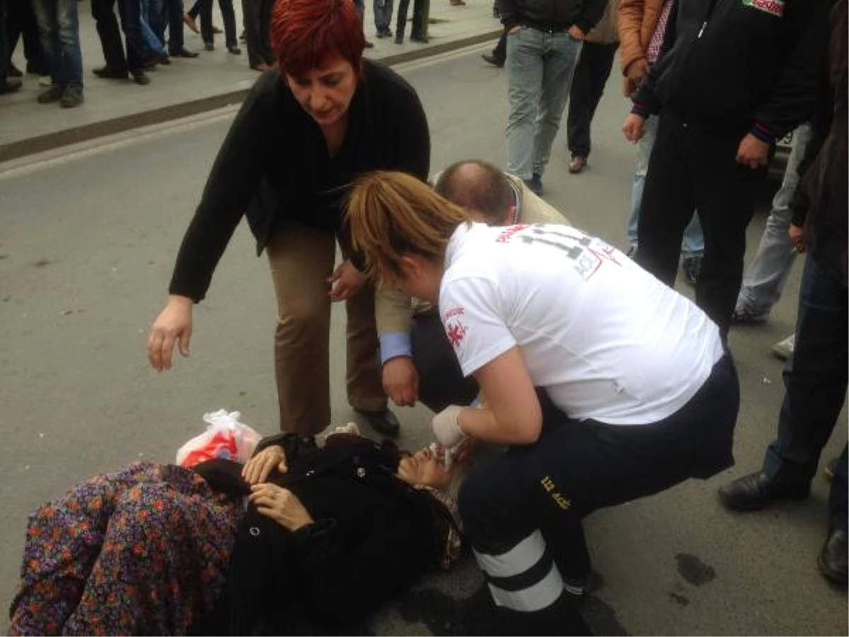 Çorlu\'da Halk Otobüsünün Çarptığı Kadın Yaralandı
