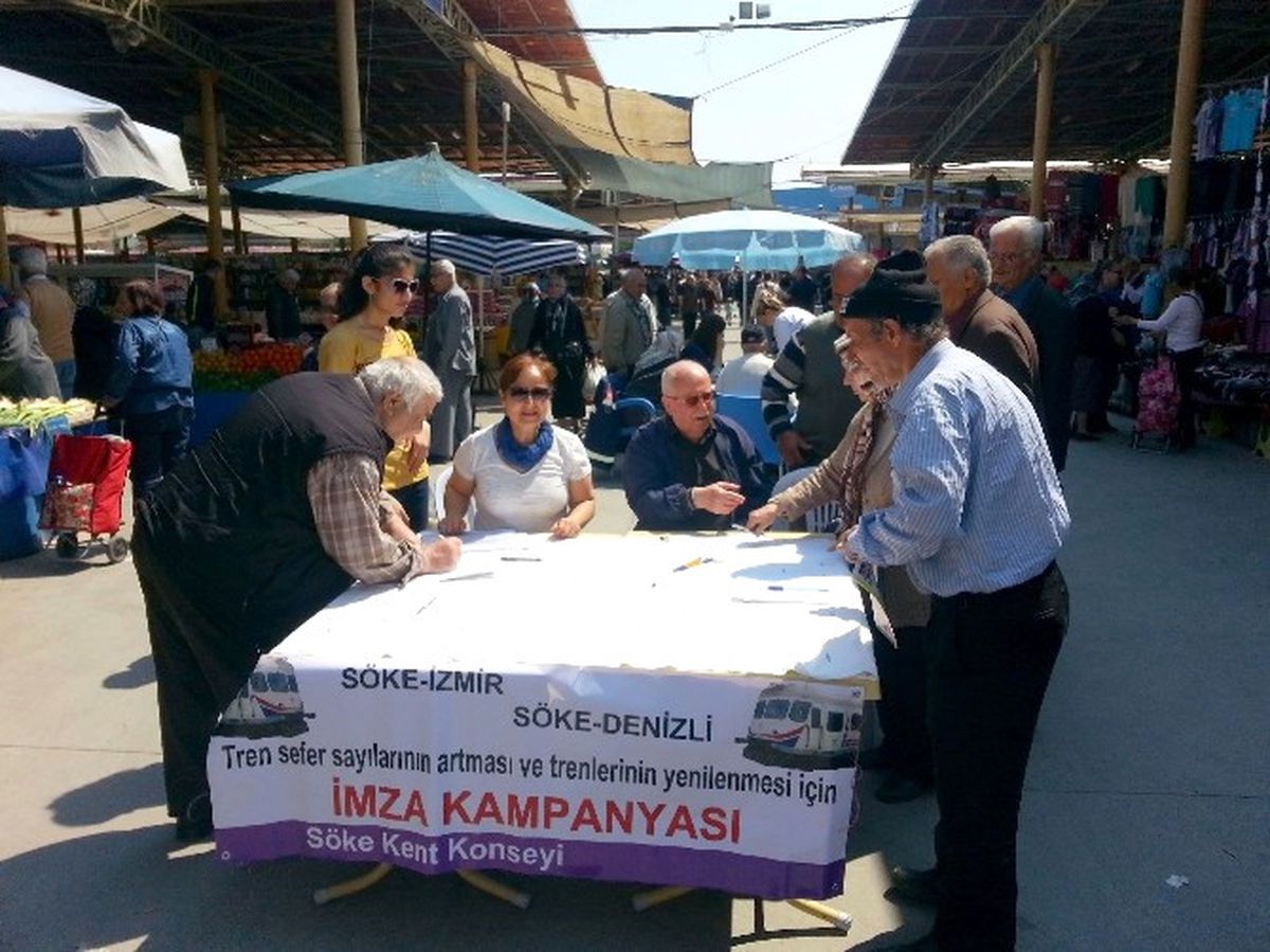 Söke\'de Trenler İçin İmza Kampanyası Başlatıldı