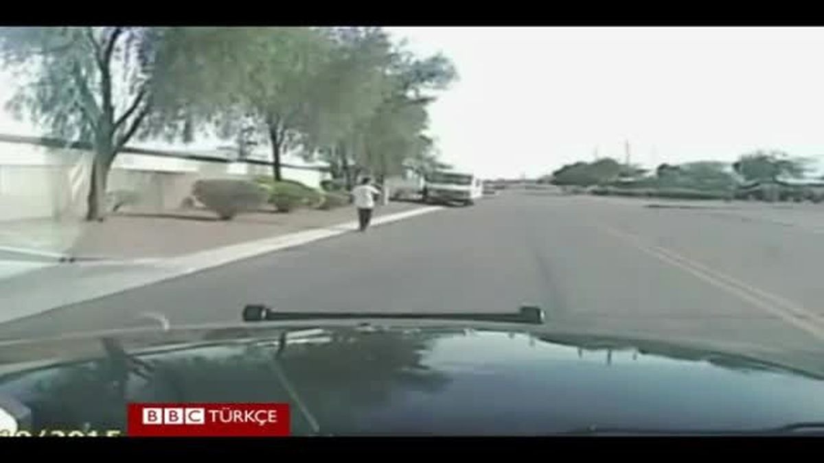 ABD Polisi Şüpheliyi \'Çarparak\' Yakaladı