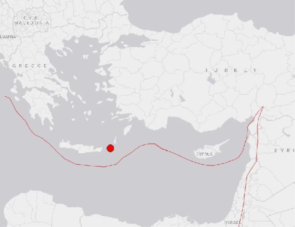 Akdeniz\'de Deprem… Girit Adası Açıklarında 6.1 Büyüklüğünde Deprem Meydana Geldi