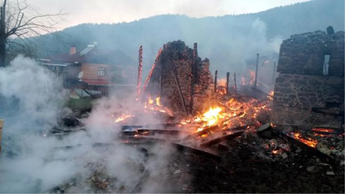 Köyde Yangın: 5 Ev, 1 Samanlık ve 2 Otomobil Yandı