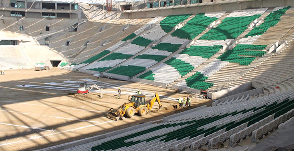 Timsah Arena'nın Dranajı İçin Kepçe Vuruldu