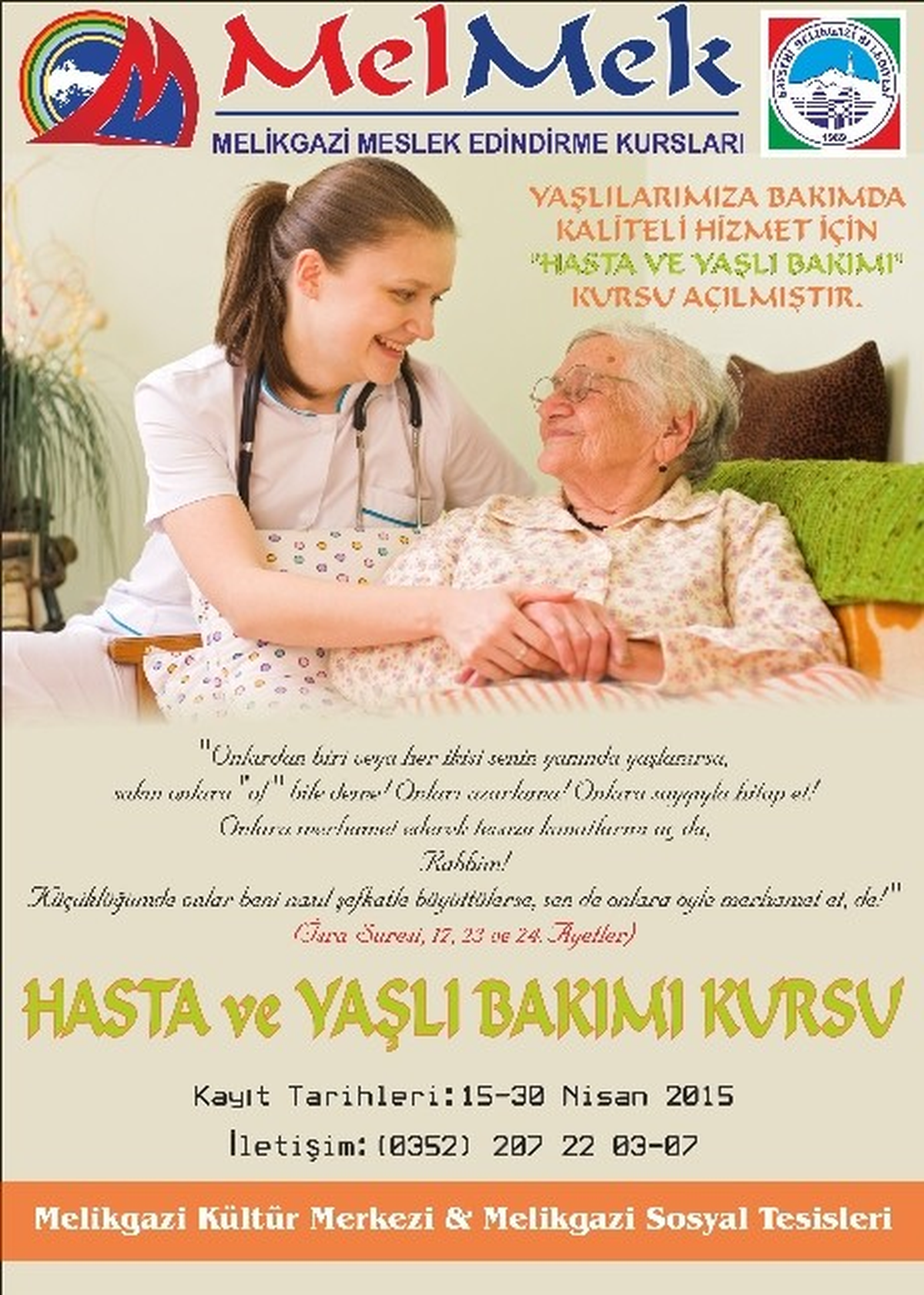 Hasta ve Yaşlılara Kaliteli Hizmet İçin "Hasta ve Yaşlılara Bakım Kursu"
